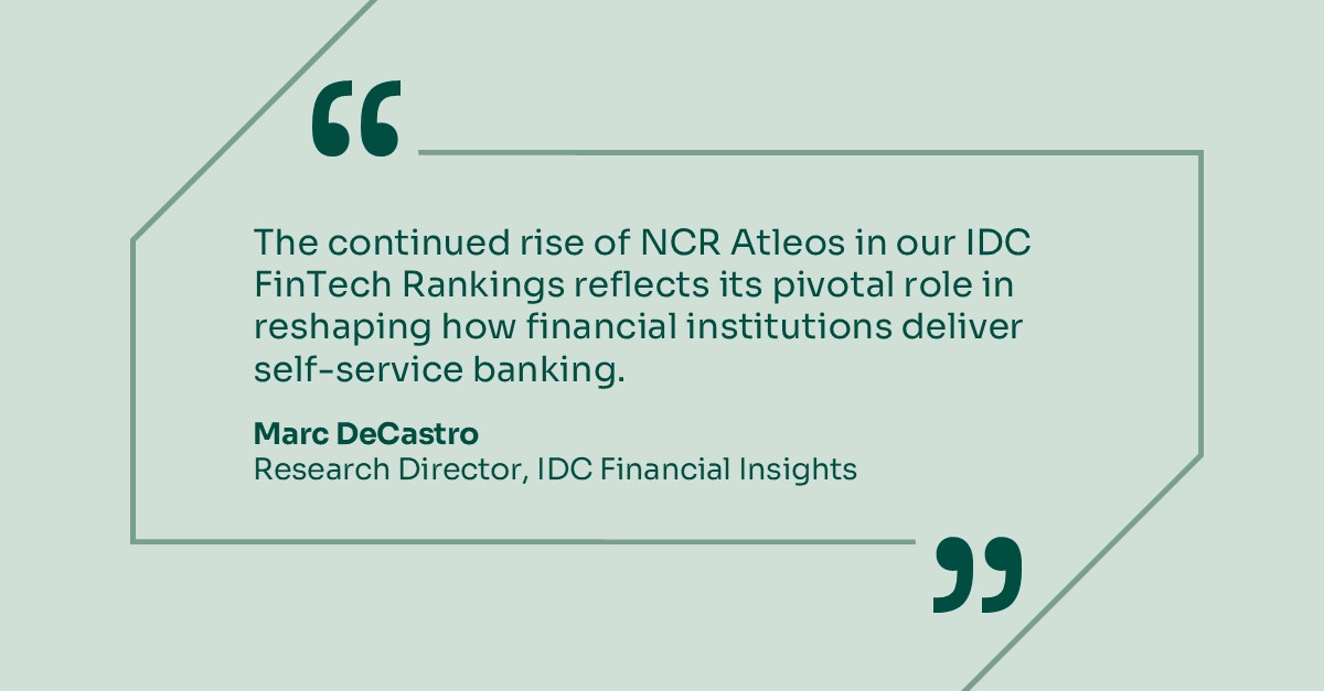 NCR Atleos has ranked #5 overall and is the largest ATM company in the 2025 IDC FinTech Rankings. This is up from the company’s #6 ranking in 2024. Read more in the Newsroom: ncratleos.com/news/ncr-atleo…
#AccessExpanded