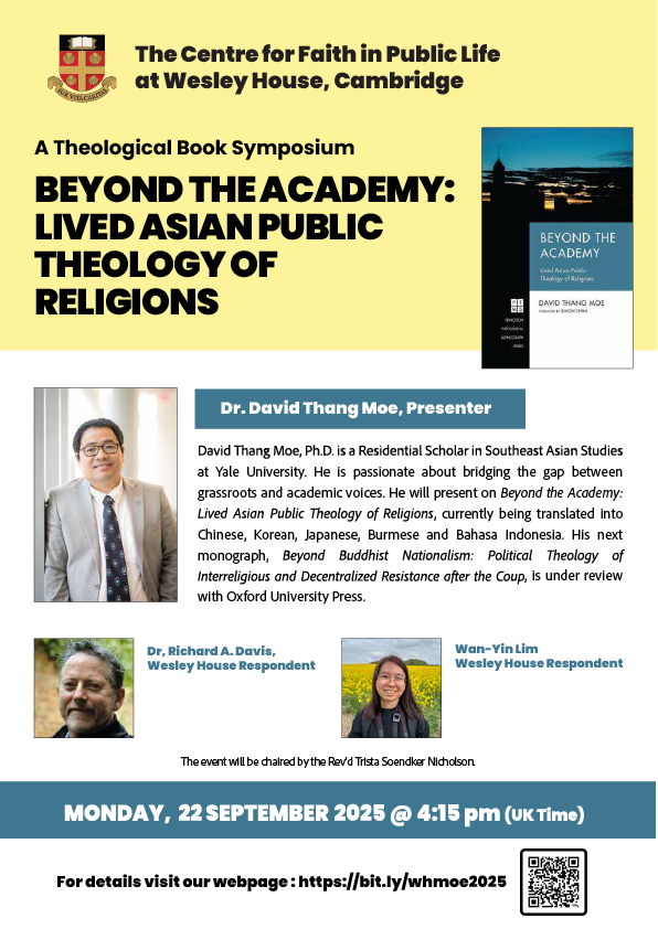Coming very soon - a book forum on Asian #publictheology with <a href="/davidmoe83/">David Moe</a> and <a href="/rad_1968/">Richard A. Davis, PhD</a> and <a href="/WYLim150423/">Wan Yin Lim</a> 
wesley.cam.ac.uk/centre-for-fai…