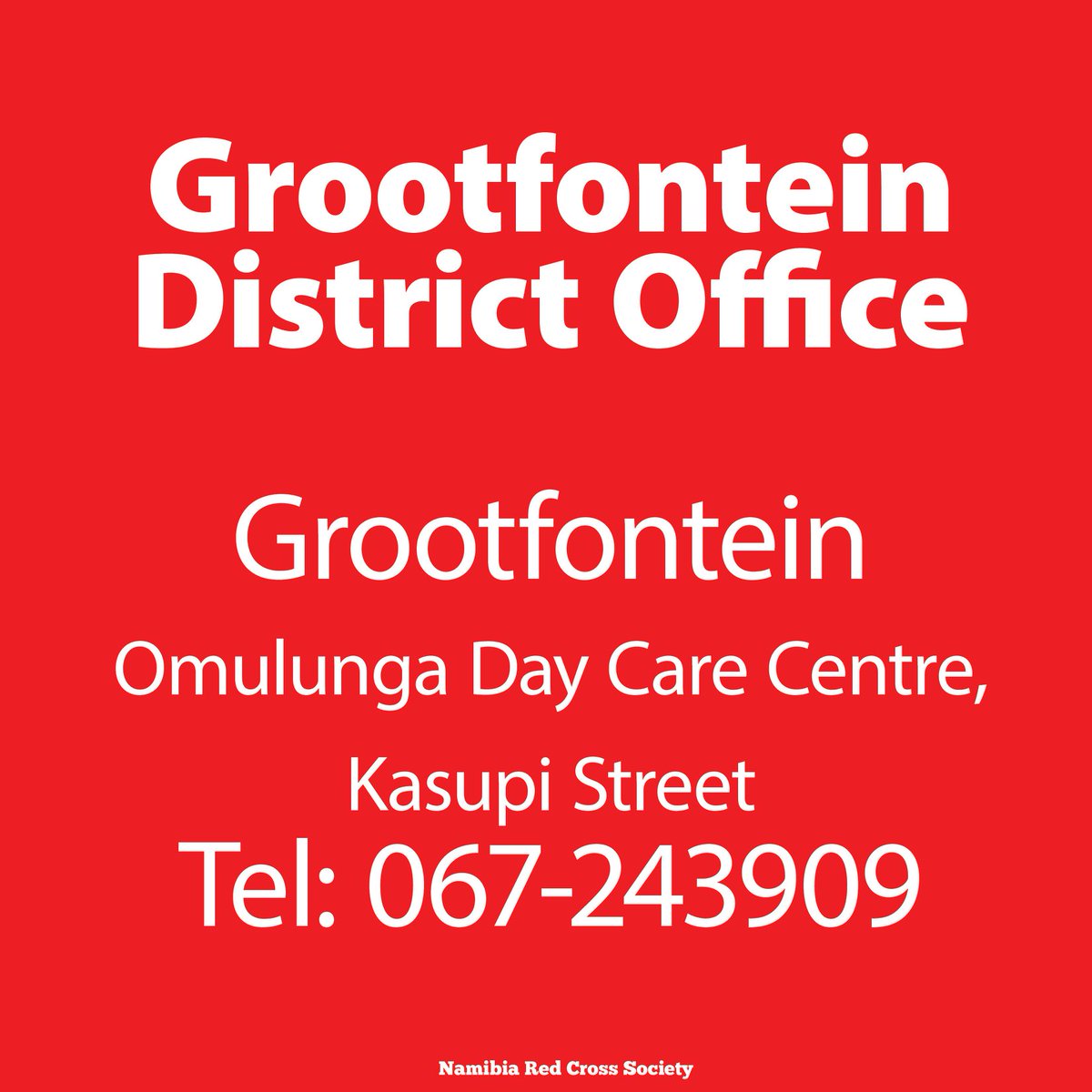 If you are in Grootfontein and you would like to get in touch with us, you can contact us at 067 243 909. #ContactUsToday
