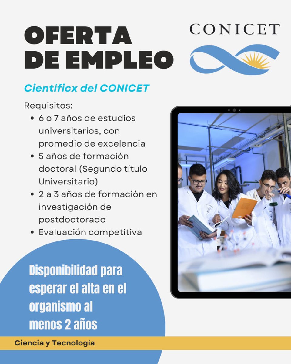🚨 FALSAS PROMESAS: cumplimos dos años esperando nuestras altas en CONICET

Ayer se cumplieron dos años del anuncio de los resultados de la convocatoria 2022 a la Carrera de Investigador Científico de CONICET. 

Desde ese día, 850 personas esperamos el alta de nuestros cargos.