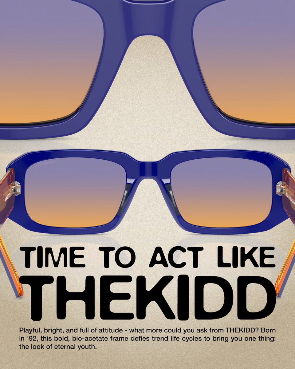 When the question is "What should I wear today?", the answer is always THEKIDD.
#ARNETTE