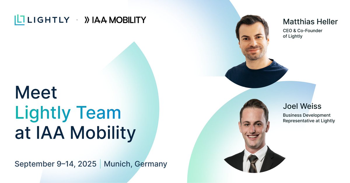 Lightly (@lightlyai) on Twitter photo Lightly is heading to IAA Mobility 2025 in Munich (Sept 9–14)! 🚗✨
We’re excited to share ideas, explore partnerships & shape the future of mobility. Let’s talk computer vision + smarter data curation for safer, scalable AI in automotive.
📍 You’ll find us at Booth B2.D131 Lightly is heading to IAA Mobility 2025 in Munich (Sept 9–14)! 🚗✨
We’re excited to share ideas, explore partnerships & shape the future of mobility. Let’s talk computer vision + smarter data curation for safer, scalable AI in automotive.
📍 You’ll find us at Booth B2.D131