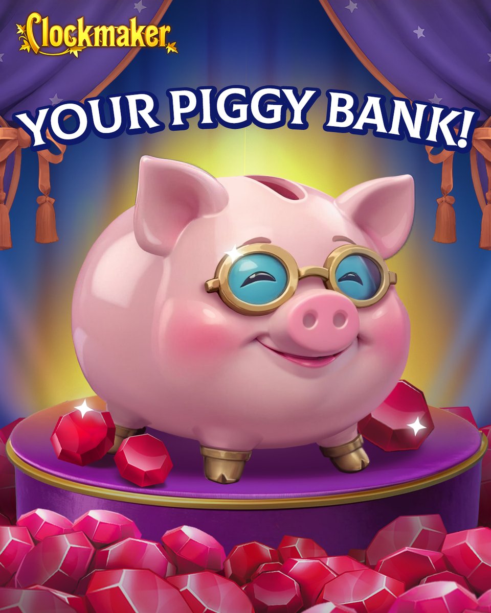 ClockmakerGame's tweet image. 💎 𝐇𝐨𝐰 𝐭𝐨 𝐠𝐞𝐭 𝐦𝐨𝐫𝐞 𝐑𝐔𝐁𝐈𝐄𝐒 𝐢𝐧 𝐂𝐥𝐨𝐜𝐤𝐦𝐚𝐤𝐞𝐫? ➡️ play.belka-games.com/twi

🐽 The 𝐏𝐢𝐠𝐠𝐲 𝐁𝐚𝐧𝐤 is here to multiply your fortune! Every level you beat pours more Rubies into it 🤩 Crack it open anytime, with bigger deals when it’s full!

#clockmaker