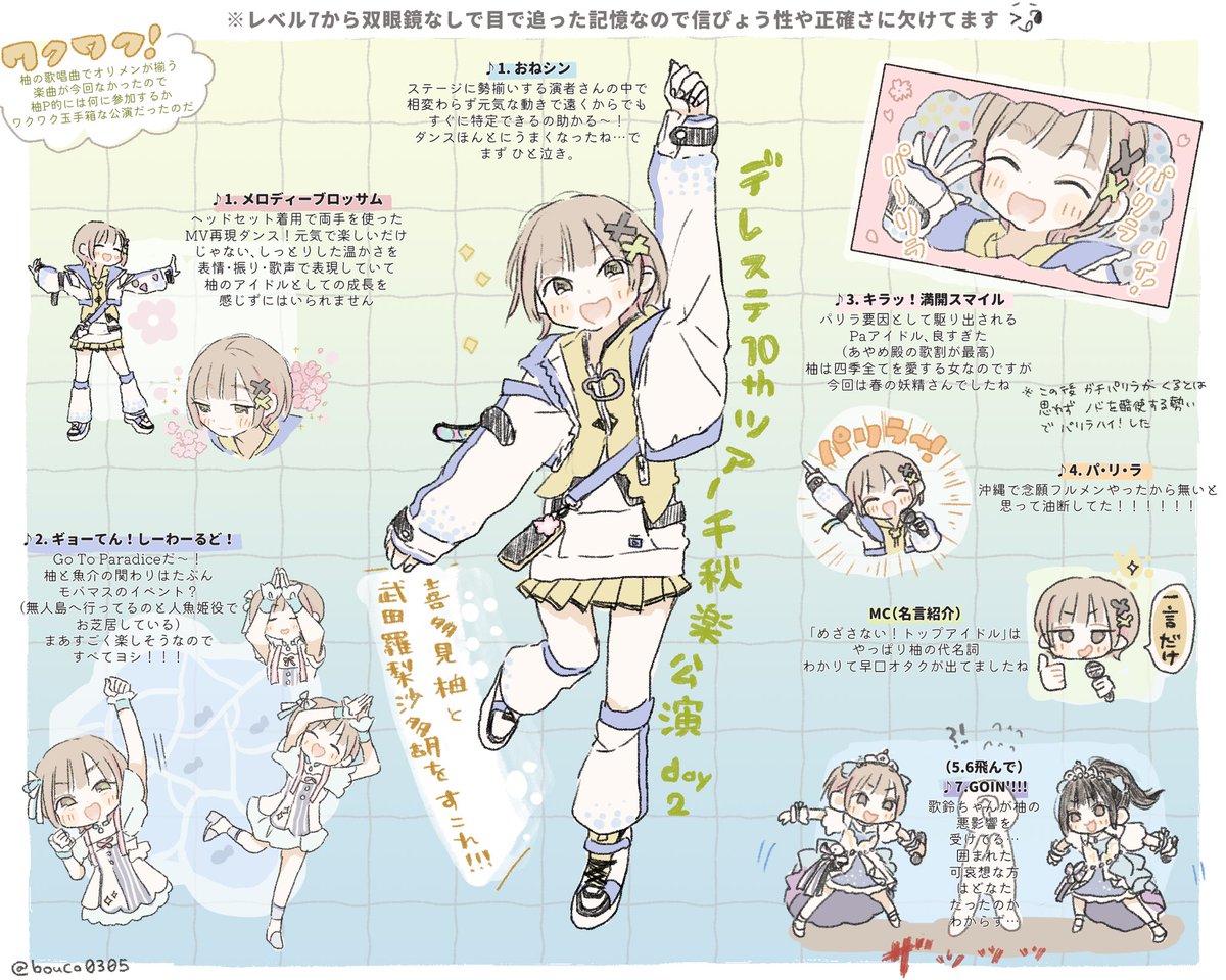 #デレステ10thツアー千秋楽_day2
柚とらりちゃんの記憶頼りライブレポです⌛️
(修正箇所があったので修正後に再投稿しています)