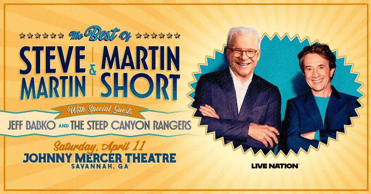 Tickets are on sale NOW! Don’t miss your chance to see The Best of Steve Martin &amp; Martin Short at Johnny Mercer Theatre on Saturday, April 11! Come experience two of comedy’s sharpest minds, trading stories and roasting each other! 
Get your tickets at pulse.ly/4g0r4Pulse
