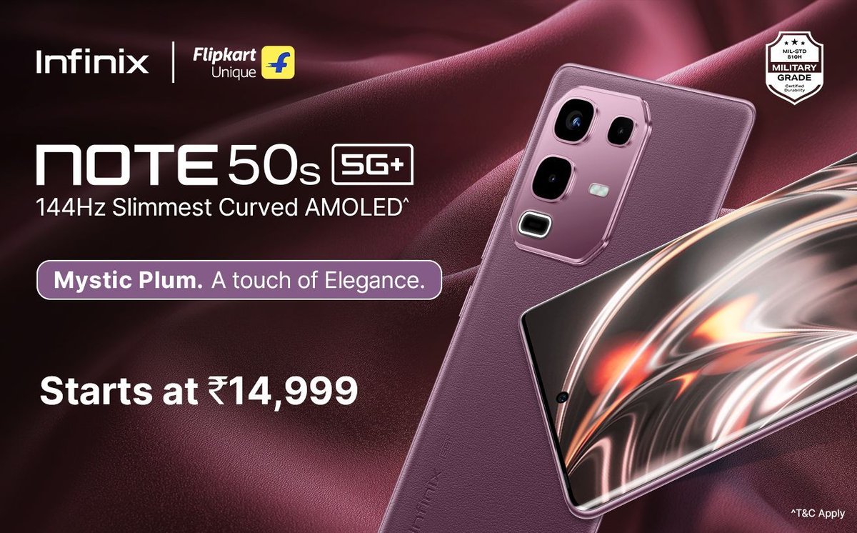 gizmochina's tweet image. Infinix Note 50s 5G Mystic Plum edition launched in India

buff.ly/xrmo64r 

#Infinix #InfinixNote50s5G #InfinixNote50s