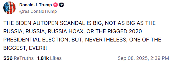 XNews24_7's tweet image. 🚨 BIDEN AUTOPEN SCANDAL IS YUGE! 😤 Not the RUSSIA HOAX, but TOP 5 BETRAYALS EVER! Who’s REALLY signing for Sleepy Joe? 🖋️ DEMAND TRUTH! #AutopenGate #BidenFraud