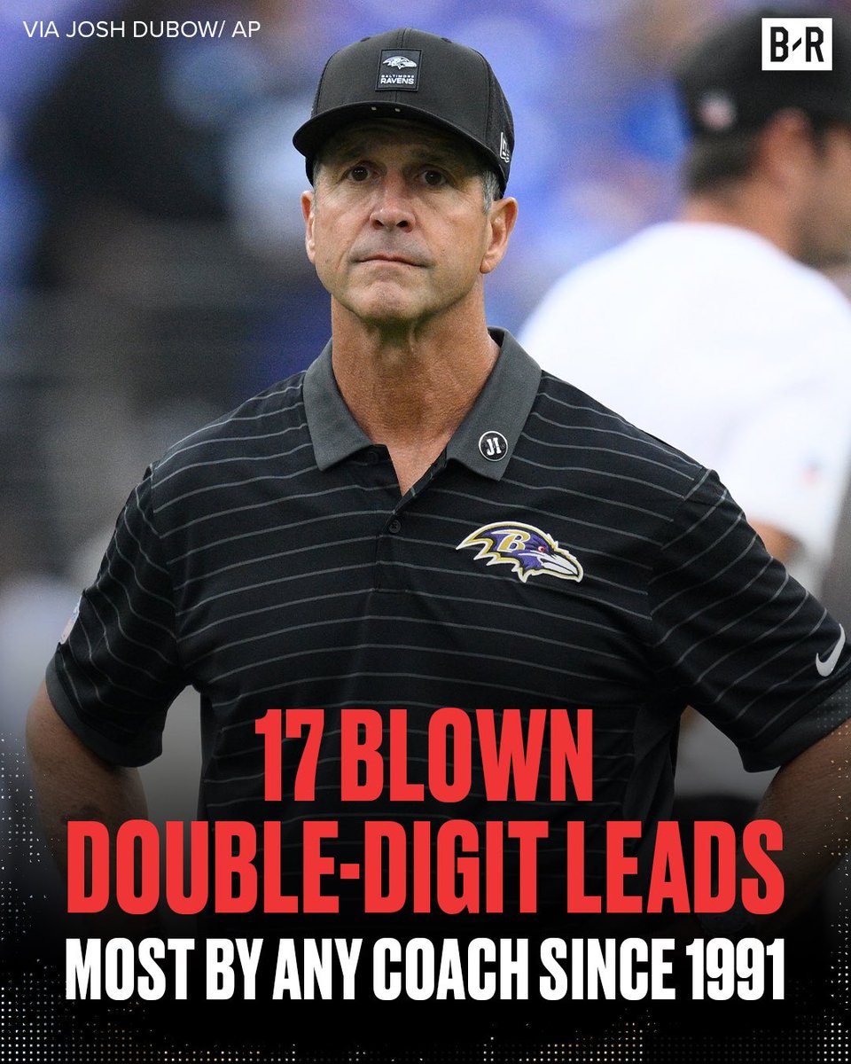 BleacherReport's tweet image. This John Harbaugh stat is wild 🤯