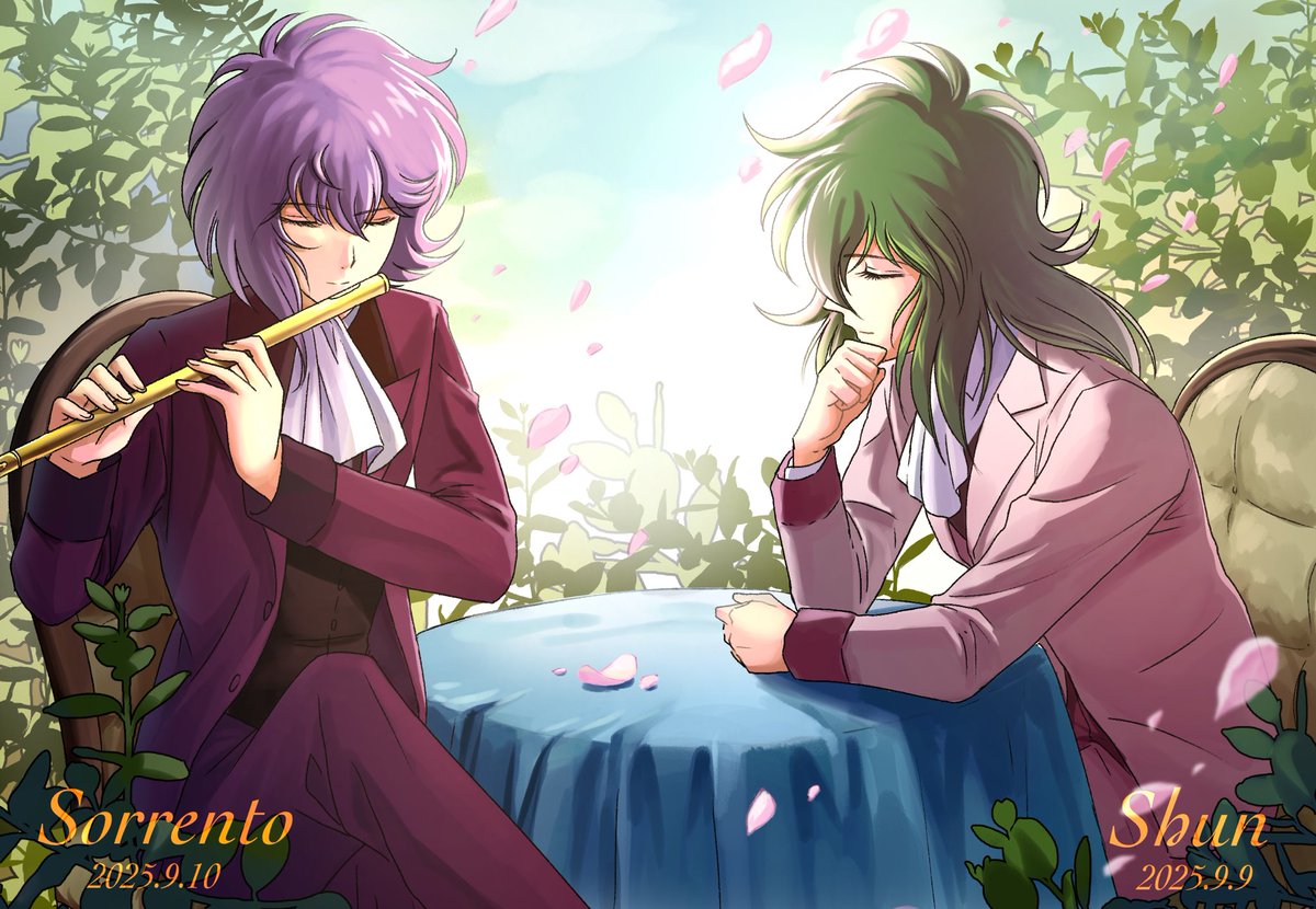 誕生日が近いお二人、お誕生日おめでとう🥳！
 #アンドロメダ瞬生誕祭2025
#海魔女のソレント生誕祭2025