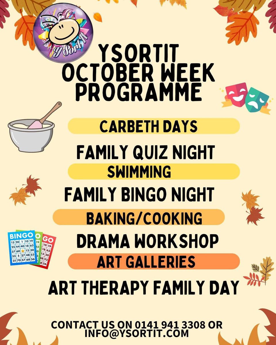 ysortit's tweet image. 🍂✨ Y Sort It’s October Week Programme sign-ups are OPEN! 🎉

FREE activities for ages 8–18 🙌
📅 Closes Fri 19th Sept – be quick! ⚡

👉 Sign up now ⬇️
forms.office.com/e/46KeCC4C9j

#Ysortit #OctoberWeek #FreeActivities