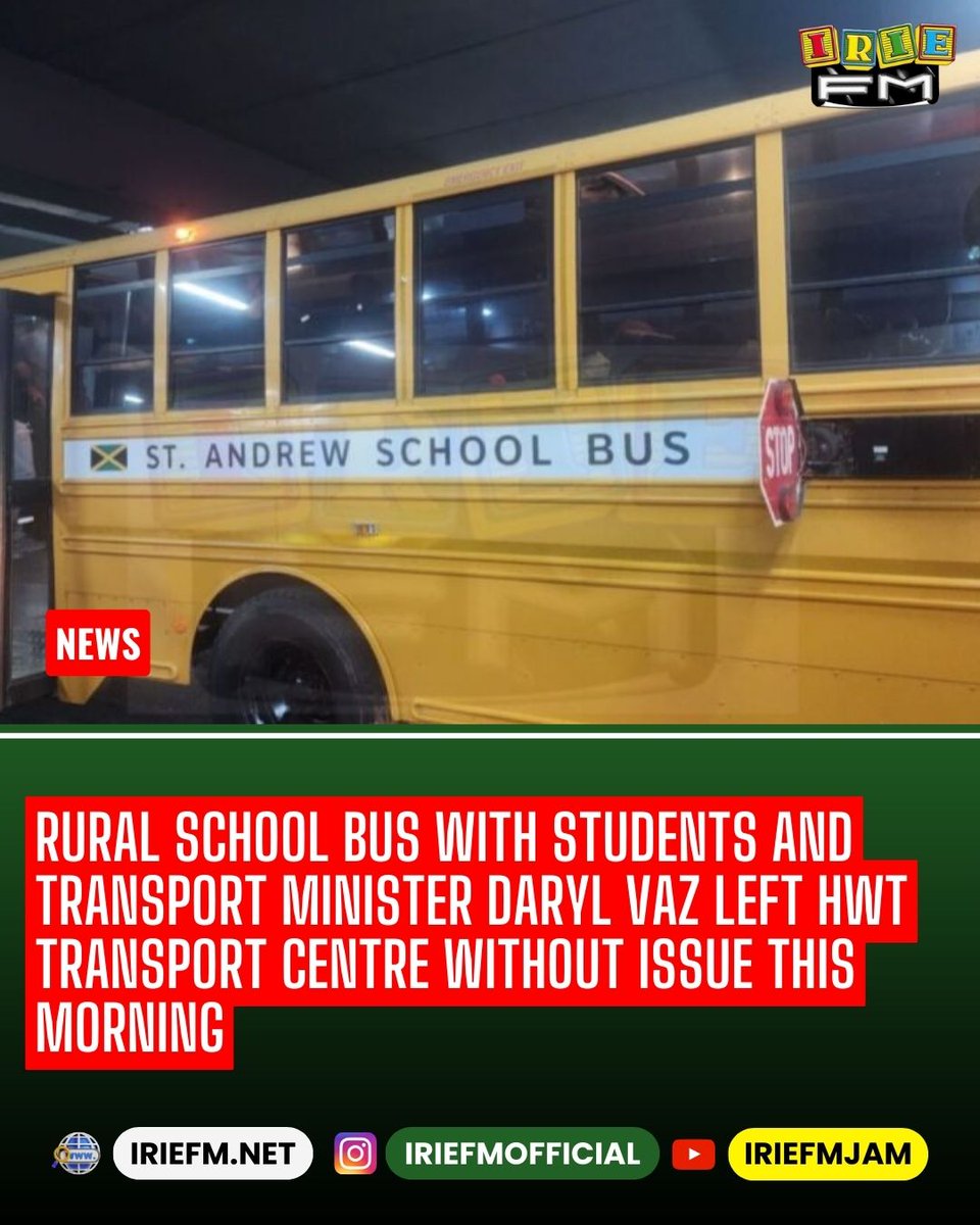 IRIE_FM's tweet image. Today, students enjoyed a free ride to school with the new National Rural School Bus Programme! 🚍 60 buses on 55 routes rolled out. Parents expressed gratitude, and 40 more buses are set for November! #SchoolBus #Community