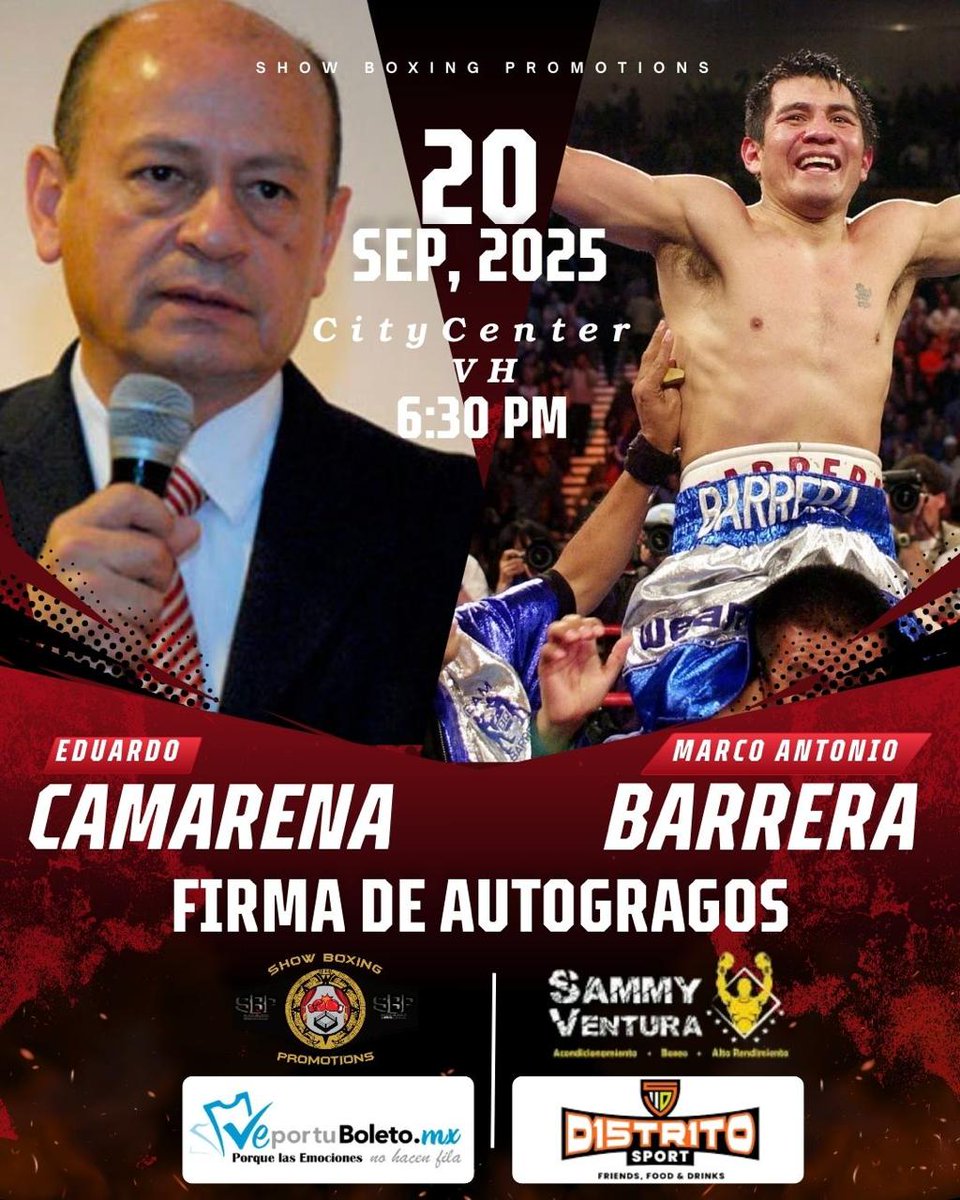 GAPAV3's tweet image. 🥊¡LA EMOCIÓN DEL BOX SE VIVE EN TABASCO!🥊

Este sábado 20 de sept., 5 PM Hotel Tabasco Inn, disfruta la Gala de Boxeo Supremacía en el Ring.
🔥Y si ya tienes tu boleto para la pelea, podrás acceder al Meet &amp;amp; Greet con boxeadores viernes 19 de sept, 6:30 PM en Plaza City Center