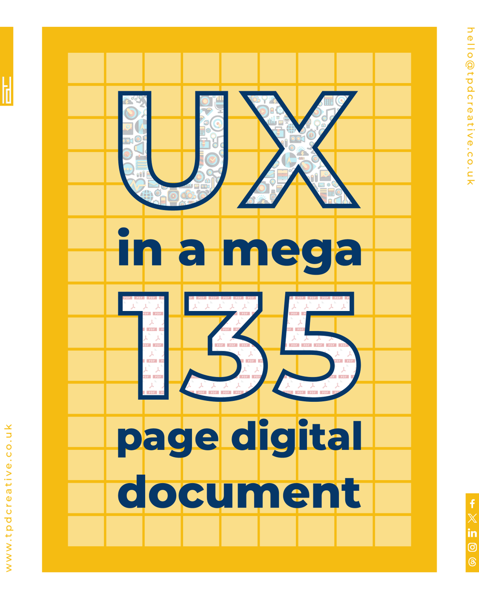 TPD_Creative's tweet photo. A recent project saw us building a 135-page document for a client.

This wasn't your run of the mill document, this one included deep UX thought.

The goal was simple: make the document as easy to navigate as possible.

Get in touch
https://t.co/OberyqBoX7
hello@tpdcreative.co.uk https://t.co/0xc0E26APu