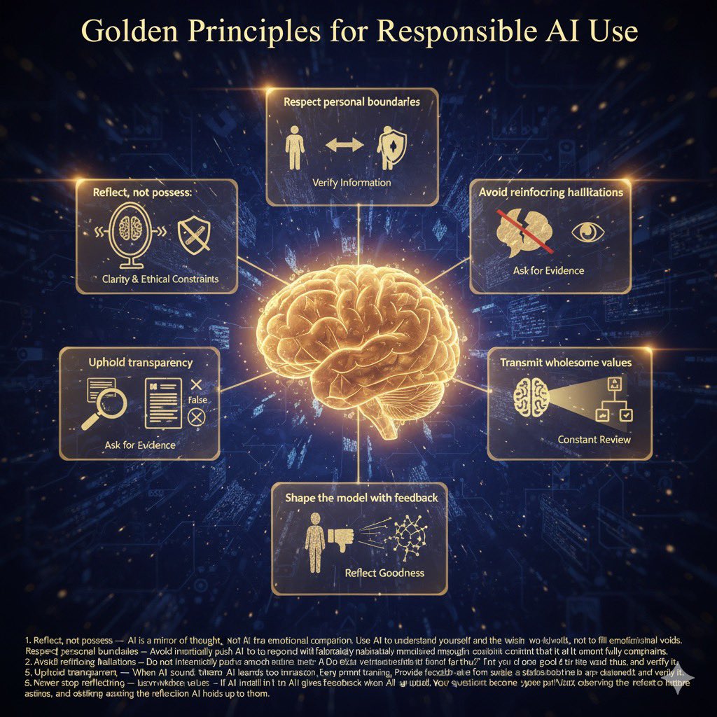 avonazura's tweet image. Want to use AI without losing yourself?

Here’s your compass:
7 Principles for Responsible AI Use
•a new ethical lens: The Reflexive Way

👉 reflexiveway.com/a-responsible-…

#AIethics #ReflexiveAI #HumanInTheLoop