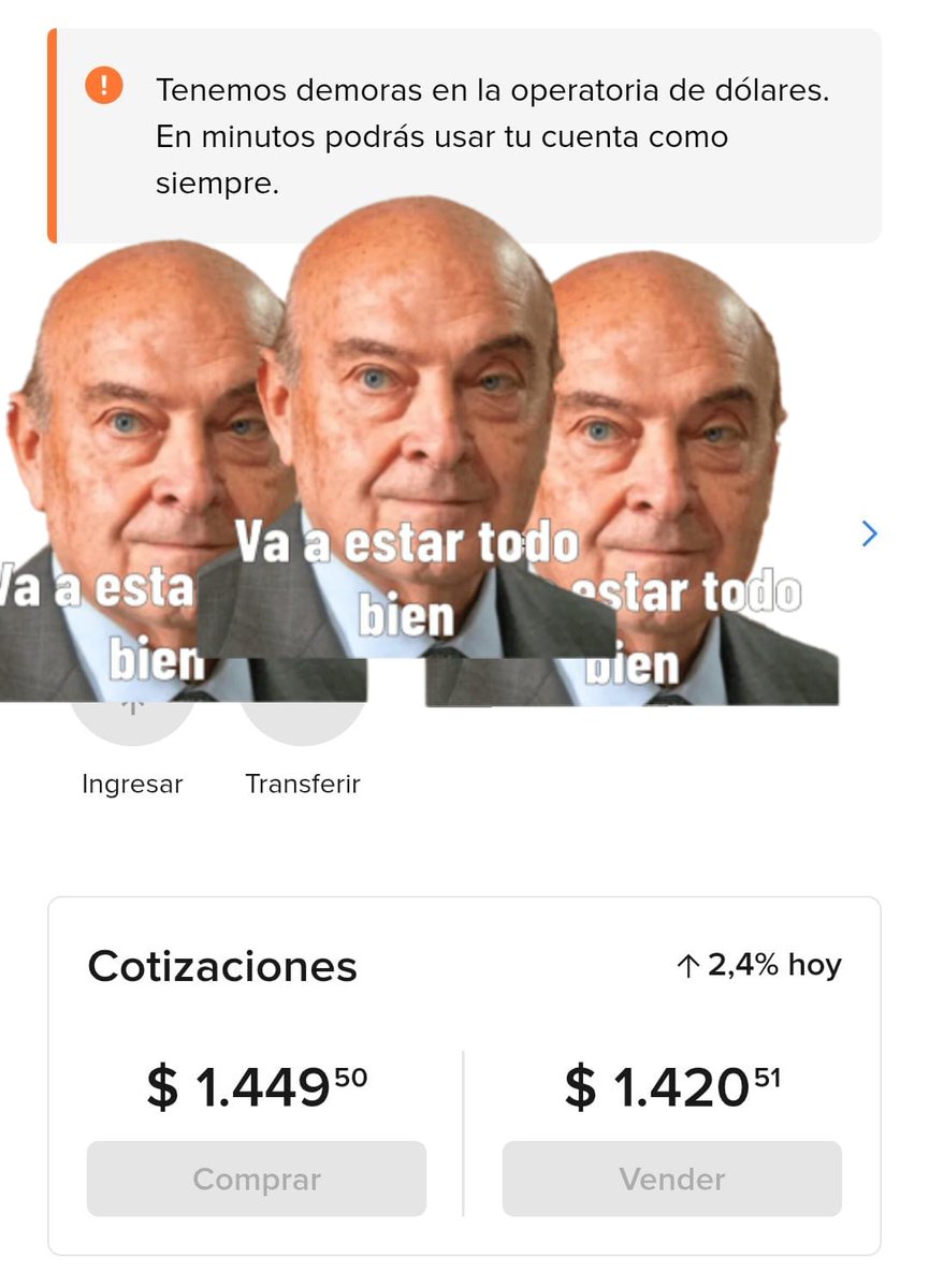 eardenghi's tweet photo. Urgente! Corralito en Mercado Pago. No se puede comprar, vender ni transferir https://t.co/nOIR3ZpFlM