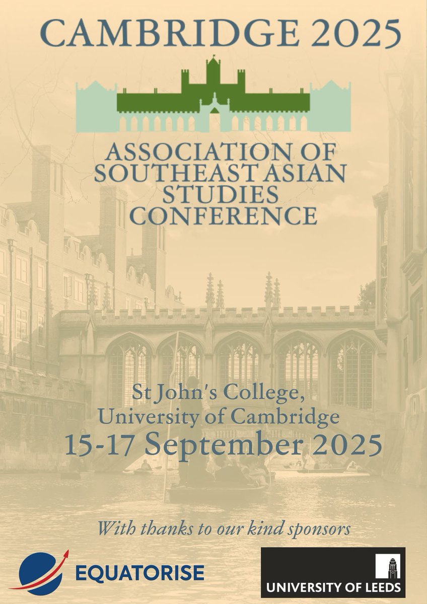 📢 Just one week to go until the ASEAS Conference 2025 in Cambridge. We are looking forward to seeing everyone!

Don’t forget to use #ASEAS2025 to share your journey and connect with fellow participants 🙌