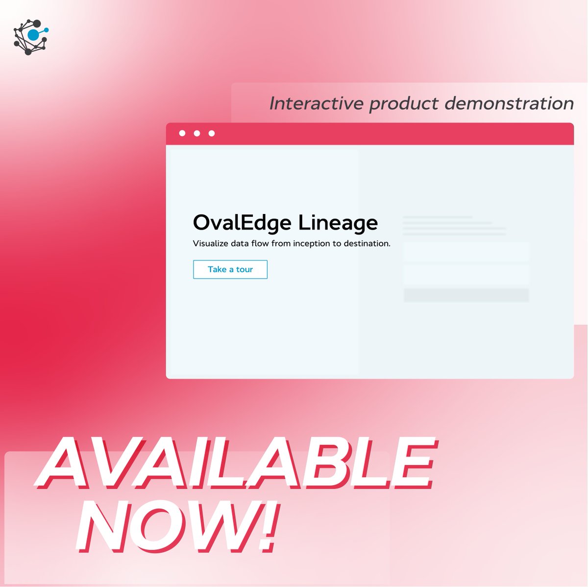 OvalEdgeData's tweet image. Explore the OvalEdge #datalineage interactive product tour!

Learn how OvalEdge allows you to see how your data traverses from its inception to its ingestion and provides insight on how it is handled along the way.

Try now on the OvalEdge website 👉 hubs.ly/Q03H7wWv0
