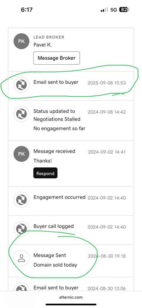 1 year has passed 
Domain already sold 🤦🏻‍♂️
No idea why email is sent 😅