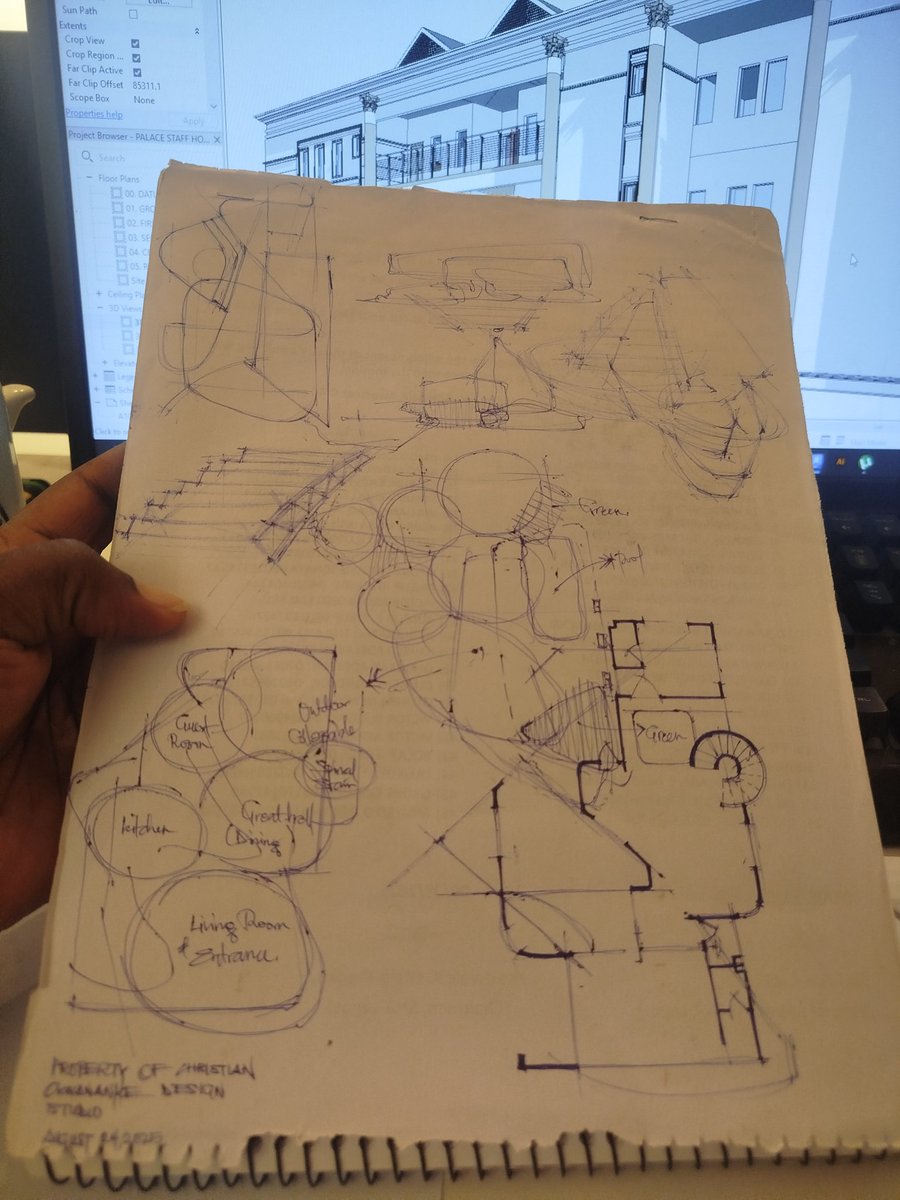 COkwananke33944's tweet image. My First Approach to Parametric Architecture.
Private Assignment 
Brief: Unusual 5 bedroom duplex
Duration: 2 Weeks
#architecture #manualdrafting #parametricarchitecture