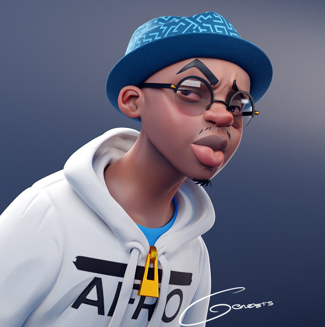 Gene6ixwill's tweet image. The Artist, his child, and his designs ๐