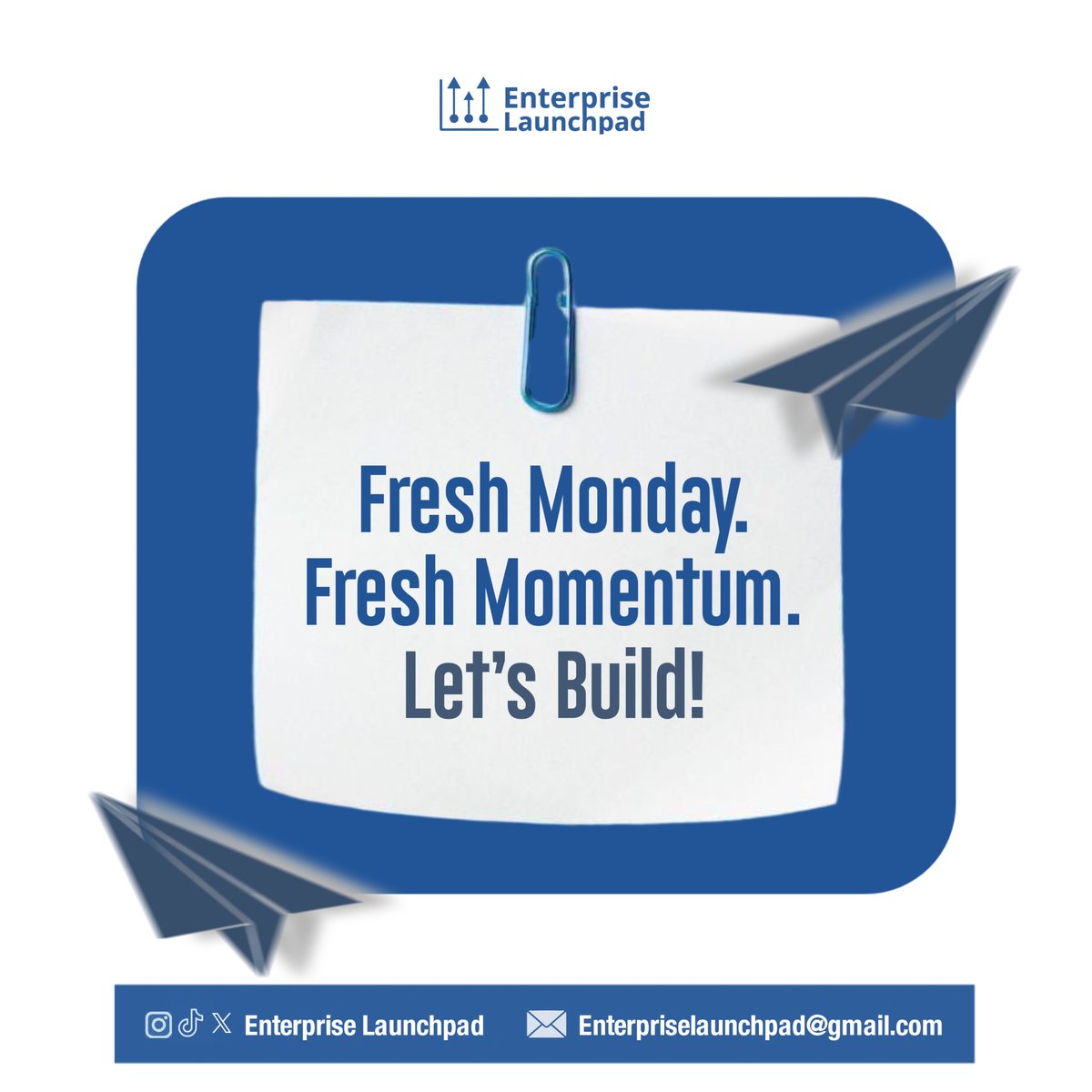 enterpriseLpad's tweet photo. Mondays are a fresh start—a chance to reset, refocus, and take steps toward your business goals. 🚀 

Stay consistent, stay committed, and remember every bit of progress counts.

#MondayMotivation #EnterpriseLaunchpad #CanadaBusiness #Canada https://t.co/BbQZoOJoRX