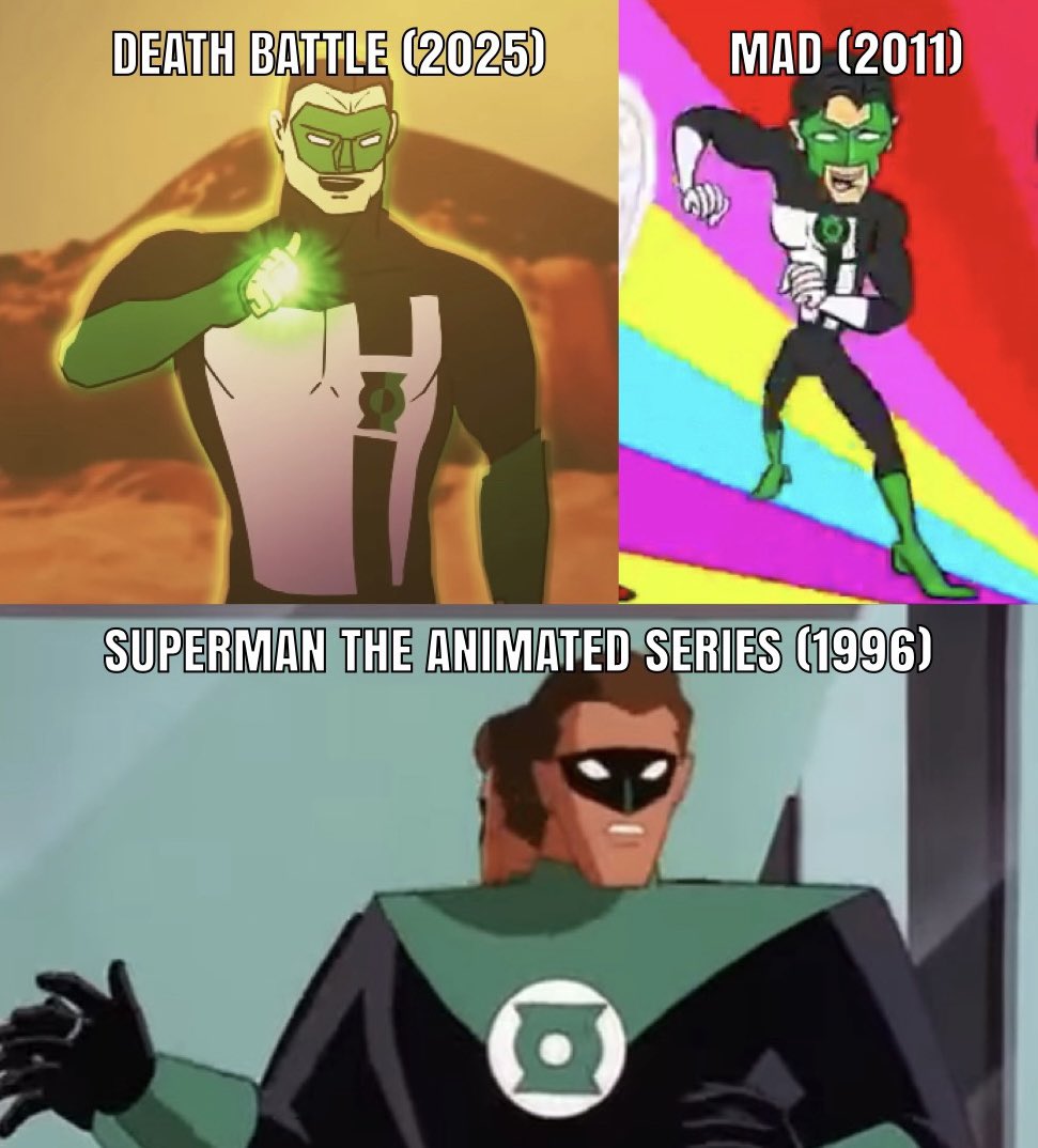 Unfun Kyle Rayner fact: on top of Death Battle being the first adaptation of the White Lantern, it is also the SECOND adaptation to give Kyle Rayner his actual costume

The first being a 2011 MAD skit