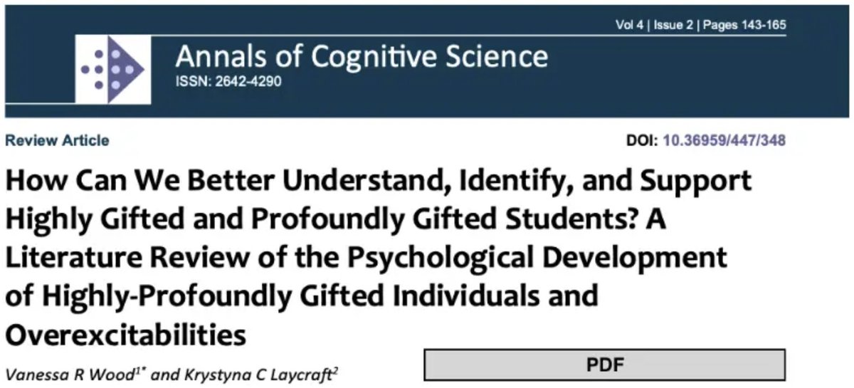 In-depth with Academia provides a great introduction - in less than 5 minutes! Listen to OR read "How Can We Better Understand, Identify, and Support Highly Gifted and Profoundly Gifted Students? independent.academia.edu/VanessaRWoodPs… giftedconsortium.com