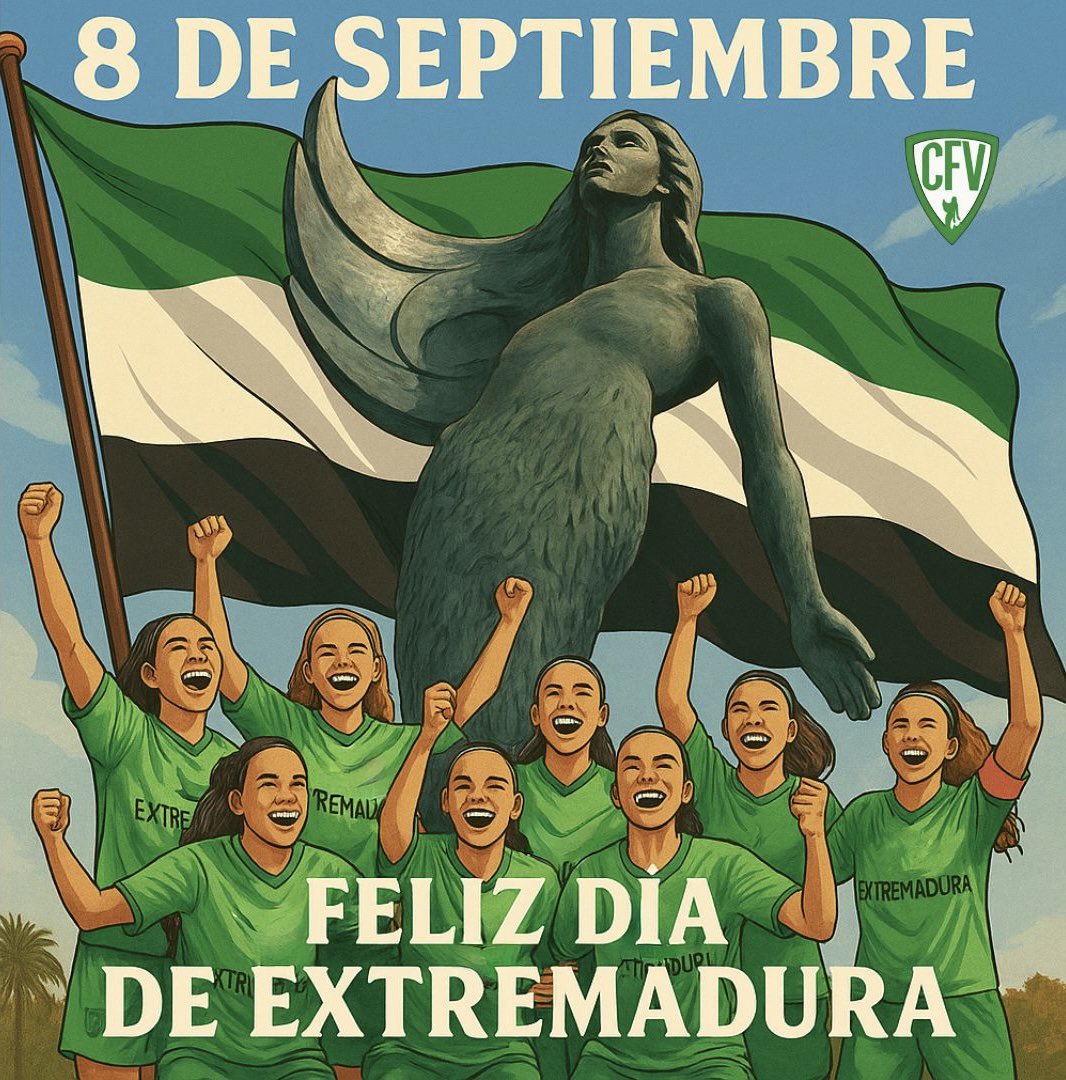 Somos tierra de lucha, de esfuerzo y de corazón. Somos raíces profundas y alas que vuelan alto.

Hoy, 8 de septiembre, celebramos lo que somos y de dónde venimos.

💚 Desde el Club Deportivo Femenino Villanovense: ¡Feliz Día de Extremadura! 💚