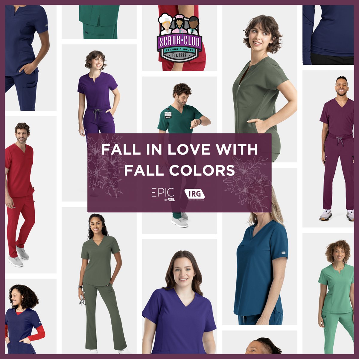 thescrubclubinc's tweet image. 🍁 Wear fall your way with EPIC Scrubs! Shop now and let your workwear reflect the season. 🍂🌻
•
•
•
#TheScrubClub #scrublife #fallforcolor #autumn #buylocal #scrubclubbers