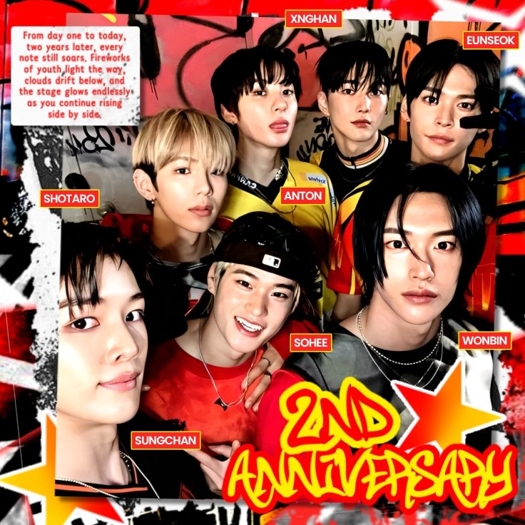 RIIVOLTZ's tweet image. ᅠ
﹙★﹚From day one to today, every moment has  carried  passion  and  hope.  Happy 2nd anniversary, let’s  keep  walking  together  for  many  more  years,   chasing   success  and  creating  a  future  filled  with   possibility.  (+ @Ehnseok)
ᅠ