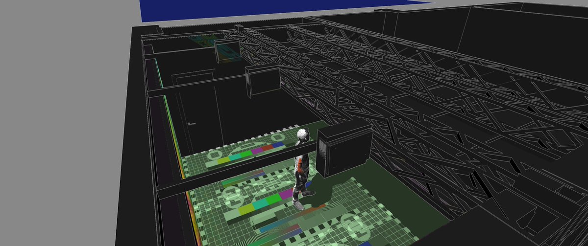AV_immersive's tweet photo. The AV development of the holographic installation project has been completed, but the design work on the supporting beams for the ceiling LED screen and the Musion film is still in progress. https://t.co/8rjD7eRb39