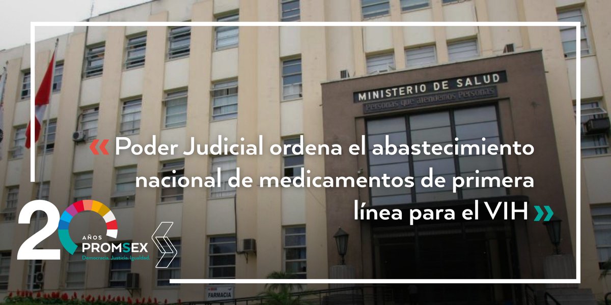 #ComunicadoPromsex 
El Poder Judicial ordena el abastecimiento nacional de medicamentos de primera línea para el VIH. Fallo marca un precedente histórico en la defensa de los derechos humanos de las personas que viven con VIH 
Abrimos #HiloPromsex