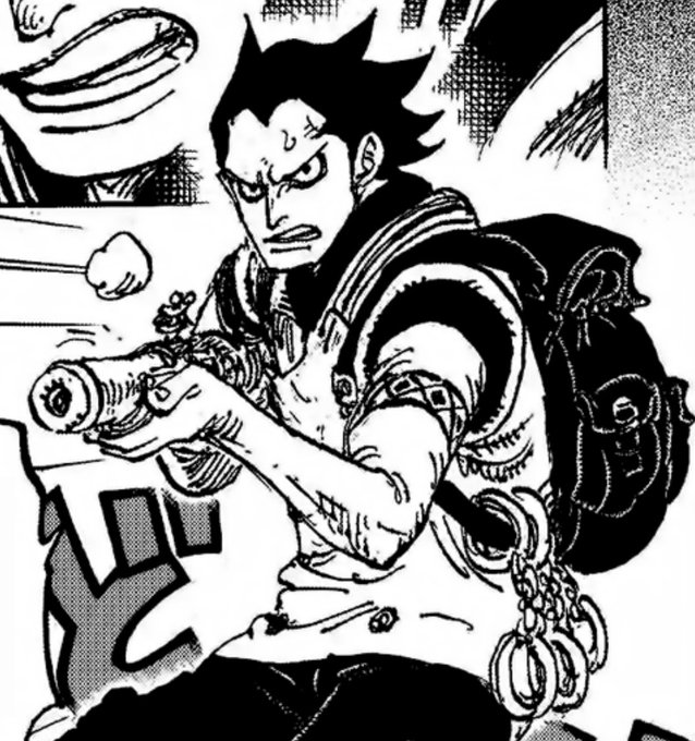 writingpanini's tweet image. #OnePiece #OnePiece1160 #opspoilers 

- Dragon punches a Celestial Dragon.
- He takes a Devil Fruit chest.
- He eats the Devil Fruit.
- He puts baby Shanks inside the empty chest.