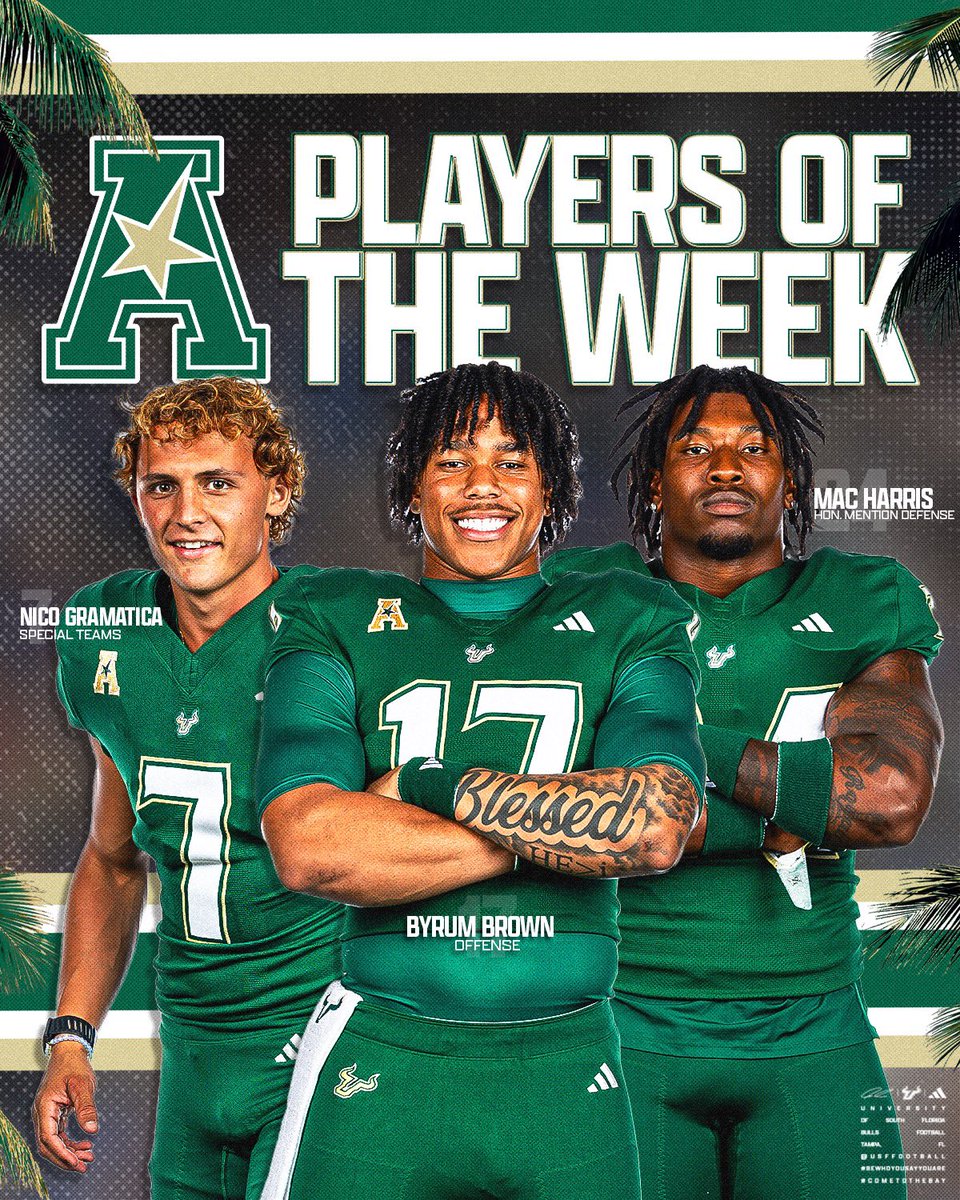 Your <a href="/American_Conf/">The American</a> Players of the Week 👏

#ComeToTheBay | #StayInTheBay
