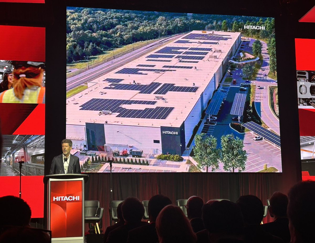 wmata's tweet photo. Today, @HitachiRailENG held a ribbon cutting for their new 300k sq ft manufacturing facility in MD where our 8000-series trains will be built (check out that winning livery design 🤩)! Thank you to our Board Members, @LTGovMiller, &amp; all our partners who’ve supported this project. https://t.co/GPwFGuyi5W