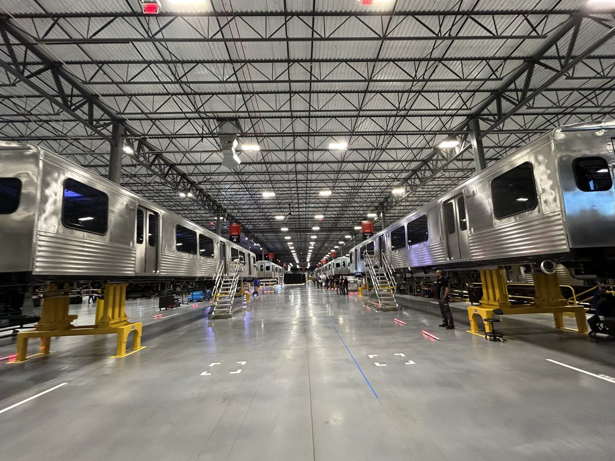 wmata's tweet photo. Today, @HitachiRailENG held a ribbon cutting for their new 300k sq ft manufacturing facility in MD where our 8000-series trains will be built (check out that winning livery design 🤩)! Thank you to our Board Members, @LTGovMiller, &amp; all our partners who’ve supported this project. https://t.co/GPwFGuyi5W