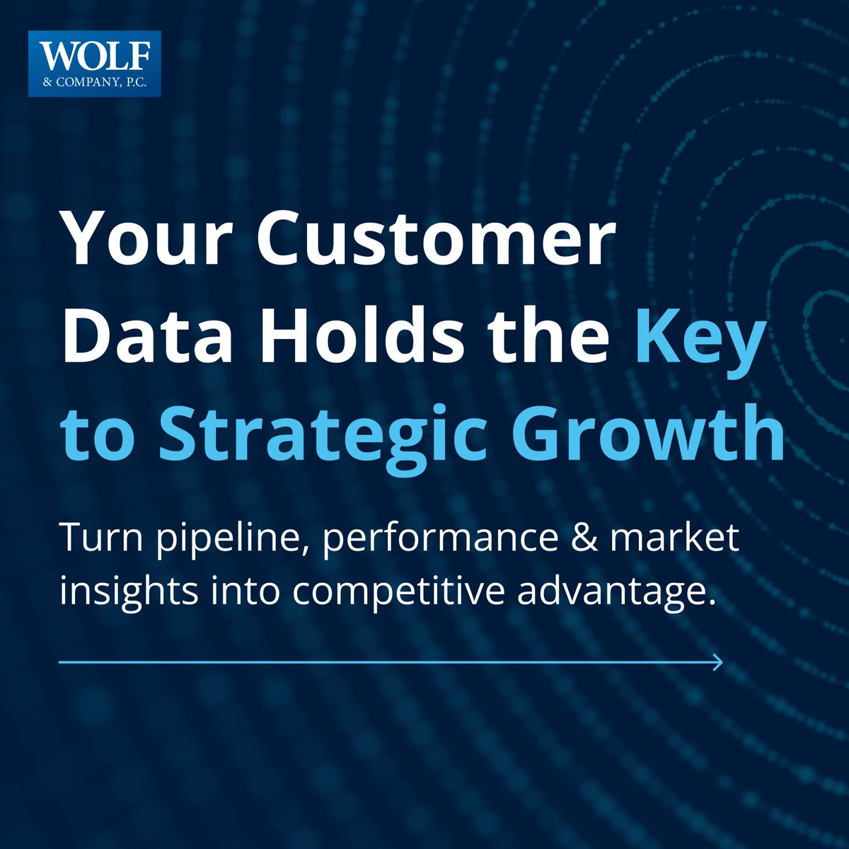 wolfandcompany's tweet photo. Understanding your customers is the cornerstone of success. By analyzing key data points like sales pipeline metrics, customer profiles & transaction behaviors, financial institutions can uncover opportunities for growth & enhance customer engagement. 📈

Philip Wess explores how a data-first approach empowers organizations to make informed decisions, identify bottlenecks, and tailor offerings to meet client needs – here’s how: https://t.co/NaWRnP3oEa