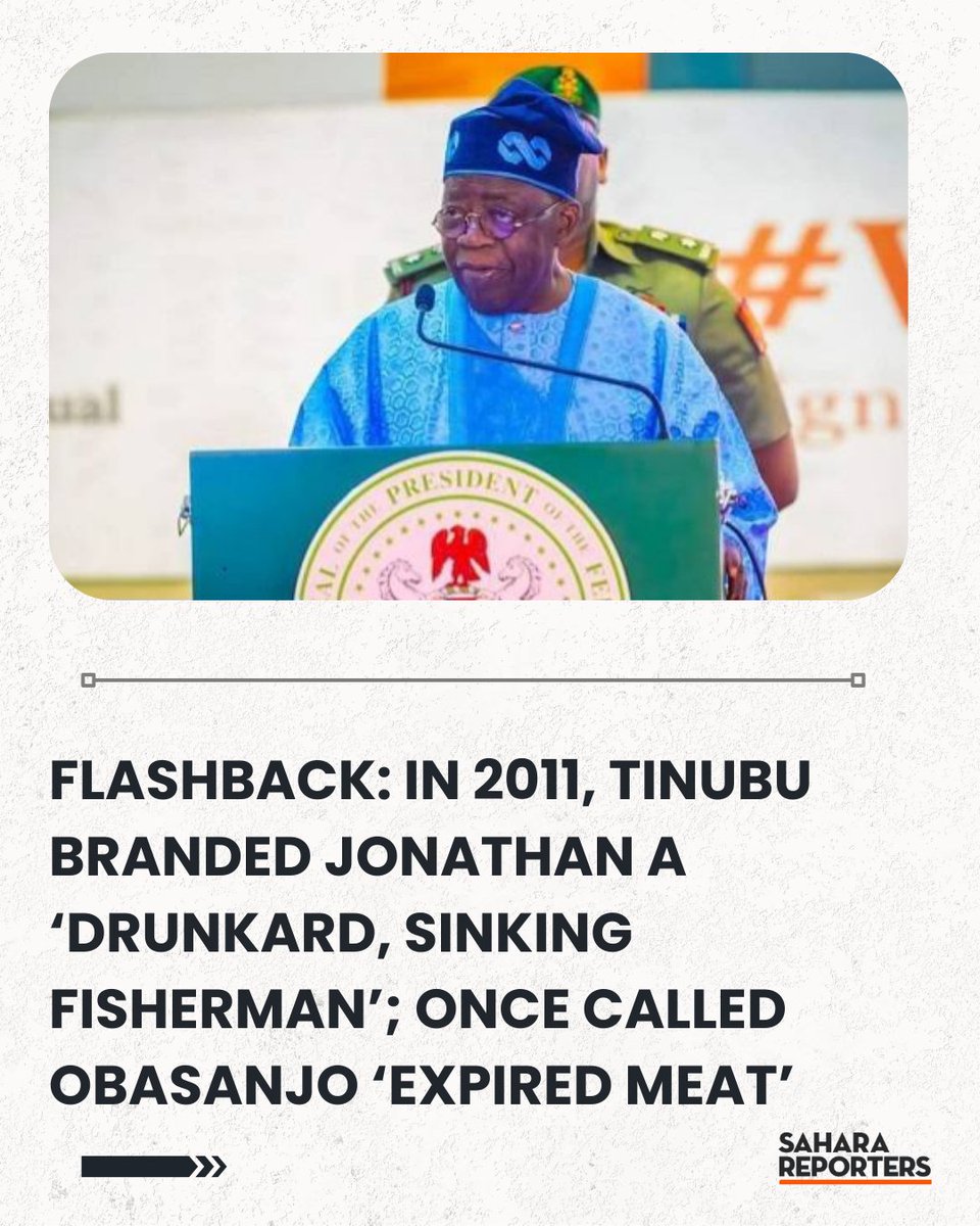Now Tinubu is the new drunkard and sinking Mudafuker