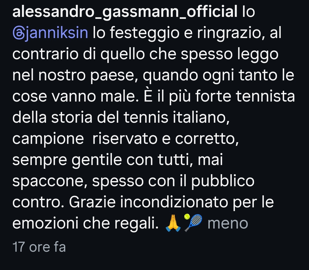 Alessandro Gassmann, semplicemente perfetto.

#Sinner