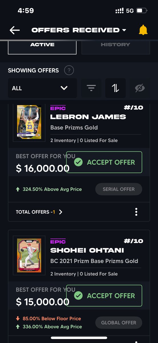 Phone’s been buzzing nonstop at the office today — offers flying in left and right from <a href="/PaniniAmerica/">Panini America</a>. Forget the short-term dopamine hits — dodge the pauper mindset, be like <a href="/spinotron/"></a> . What’s cooler than a 10x flip? A 1000x exit. #DynastyWealth #Repricing