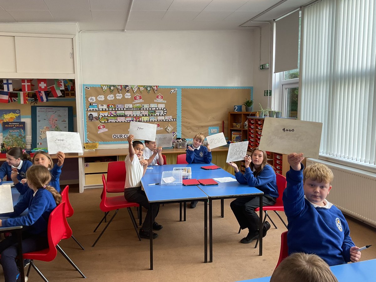 stpetersgala's tweet image. P6 using their whiteboards to show their learning. We were rounding whole numbers to the nearest 1000, 10000 and 100000. @SBCNumeracy @SBCEducation1 #concentrate