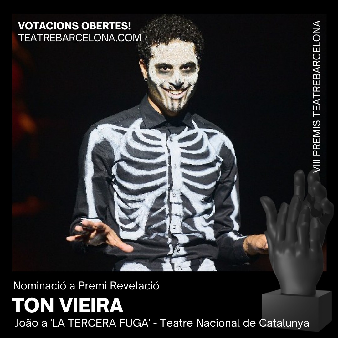 📩 Últimes hores per votar als Premis <a href="/BarcelonaTeatre/">Teatre Barcelona</a>.

LA TERCERA FUGA
- Millor Espectacle Teatral 
- Millor Direcció per a Victoria @Szpunberg
- Millor Autoria Original
- Premi Revelació per a Ton Vieira