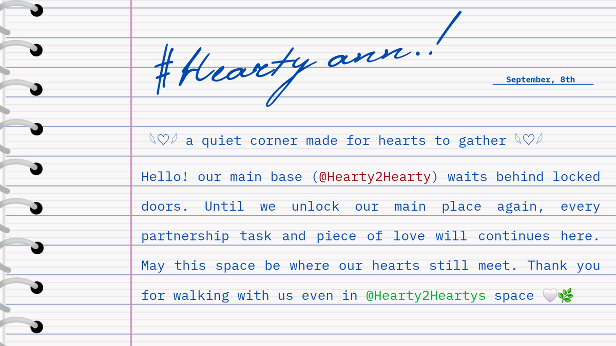 ㅤ
ᅠᅠ.☘︎ ݁˖ Announcement! Repost will be appreciated. 
ᅠ