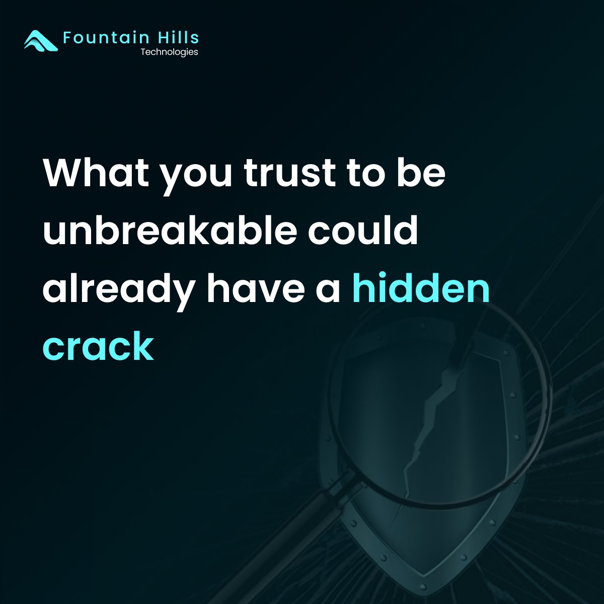 Cyber threats often exploit the cracks you cannot see. What looks unbreakable from the outside may already be compromised from within. Strong security finds and fixes those weaknesses before attackers do.

#CyberSecurity #DataProtection #RiskManagement #InfoSec #SecureBusiness