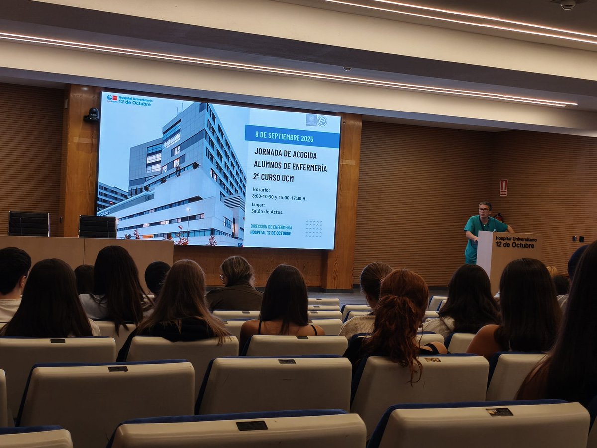 📢📢Jornada de acogida a los alumnos de 2° curso de la <a href="/FacultadEFP_UCM/">Facultad Enfermería, Fisioterapia y Podología UCM</a> Os deseamos un gran aprendizaje en el <a href="/H12Octubre/">Hospital Universitario 12 de Octubre</a> durante vuestro primer contacto con el ámbito profesional‼️❤️❤️