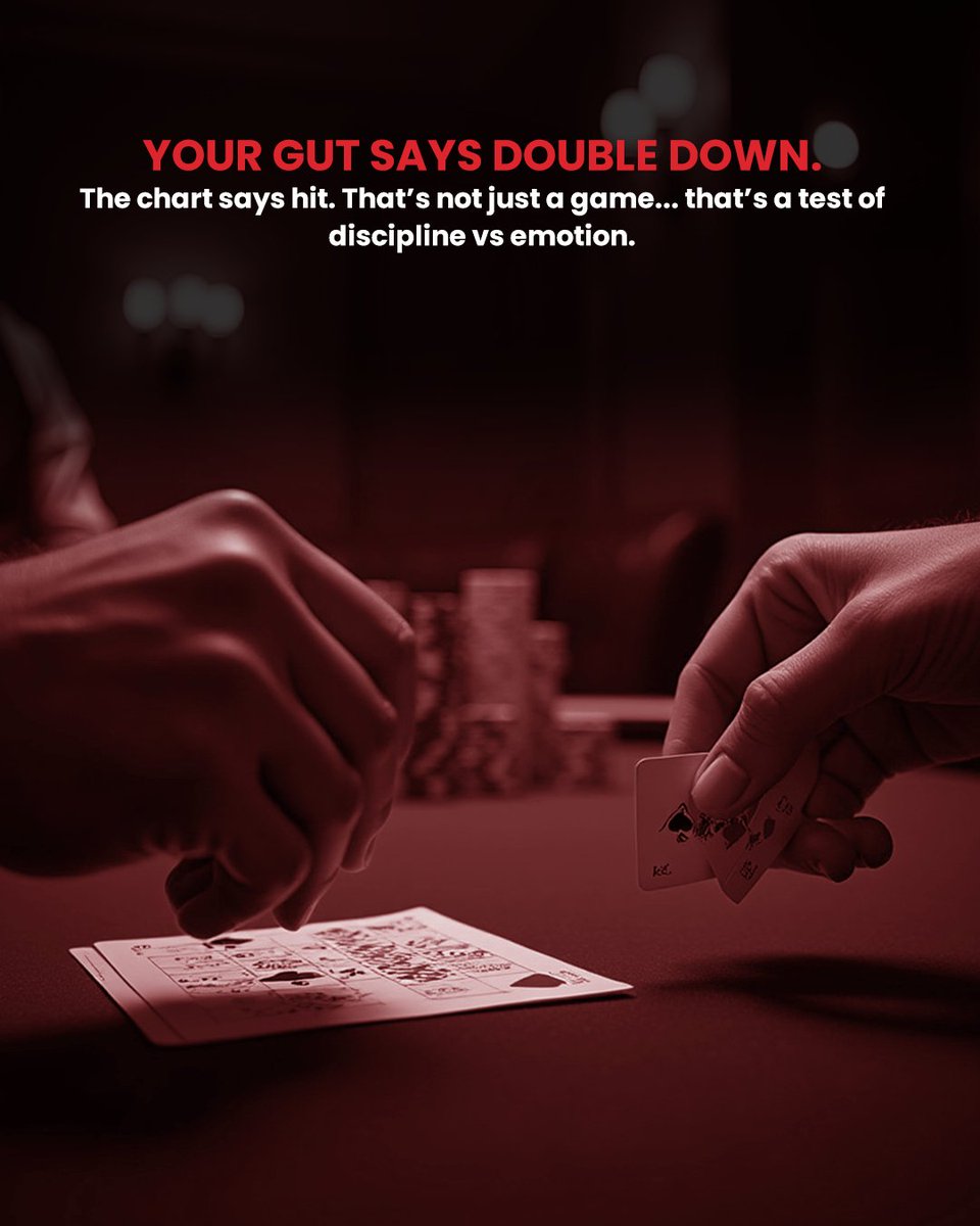 DavidJanover's tweet image. Every hand is a tug-of-war between impulse and logic. I always trust the numbers.

#davidajanoverpe #playingblackjacklikeanengineer #logicvsemotion #blackjackfacts #disciplineoverinstinct #blackjackbook #blackjacktruth #smartgambling