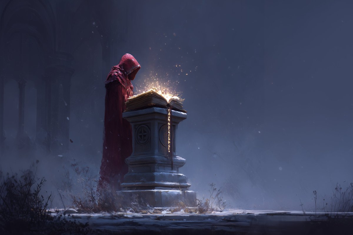 🪄 New from Zorko’s Arcane Appraisals of 
<a href="/ForgottenRunes/">Forgotten Runes Wizard's Cult</a>

Two relics arrive, heavy with silence.
One is a pair of scales that refuse to decide.
The other, a book that will not open until it hears a name.

Both carry truths too stubborn for magic to move.
🧵👇