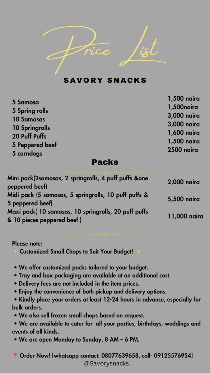 Savorysnacks_'s tweet photo. Back like we never left!!🥳
Send in your orders today!!🤤

📍Jos https://t.co/xdHglNwOnR