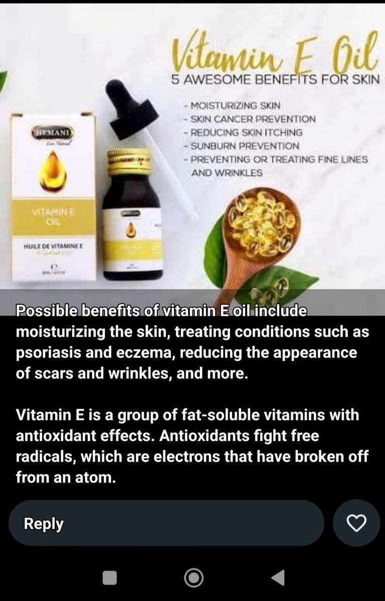 oremeyi's tweet photo. @UnkleAyo @NaturesPosse Neem seed oil- 30ml -N2000
Rosemary oil 30ml - N2000
Rosehip oil 30ml- N2000
Sweet almond oil 30ml - N2000
Tea tree oil 30ml -N2000
Turmeric oil 30ml - N2000
Vitamin e oil 30ml - N2000
Fenugreek oil 30ml - N2000
Maca roots powder - N 8500 https://t.co/e8olUjRhnr