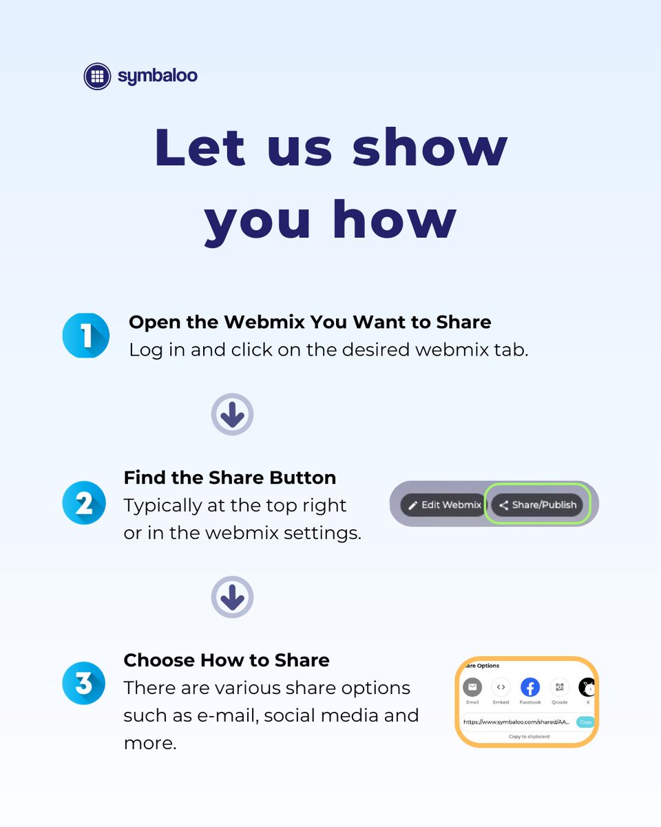 Symbaloo Mythbusting: True or False? 🤔 

Many believe that when sharing a Webmix, simply copying the browser address bar works 🔗 Would you say this is right or wrong? 👀

Swipe 👉 to uncover the truth and find out the right way to share your Webmix like a pro! ✨